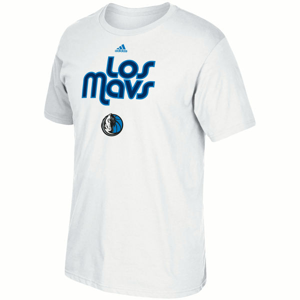 NBA Men Dallas Mavericks adidas Noches EneBeA TShirt White->->Sports Accessory